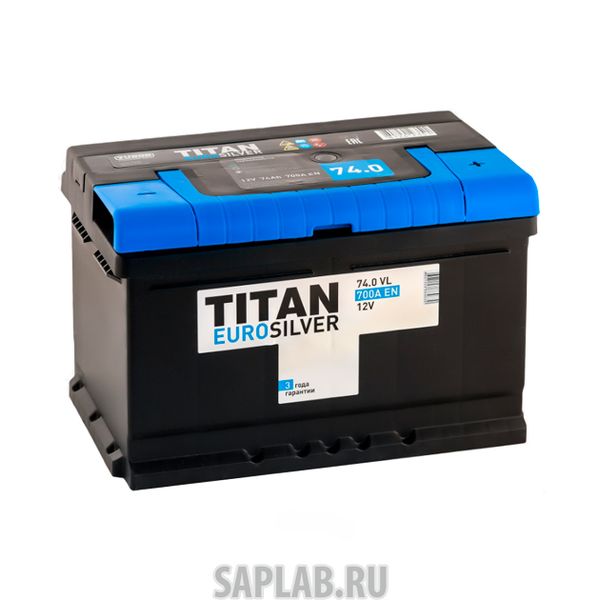 Купить TITAN 4607008884630 Аккумулятор Euro Silver 6ct740 О.П. Ca/Ca Низ. En 700 276x175x175 TITAN