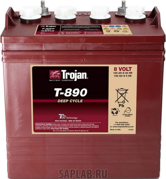 Купить TROJAN T890 Аккумулятор TROJAN T-890 8V 190A (264х181х276)